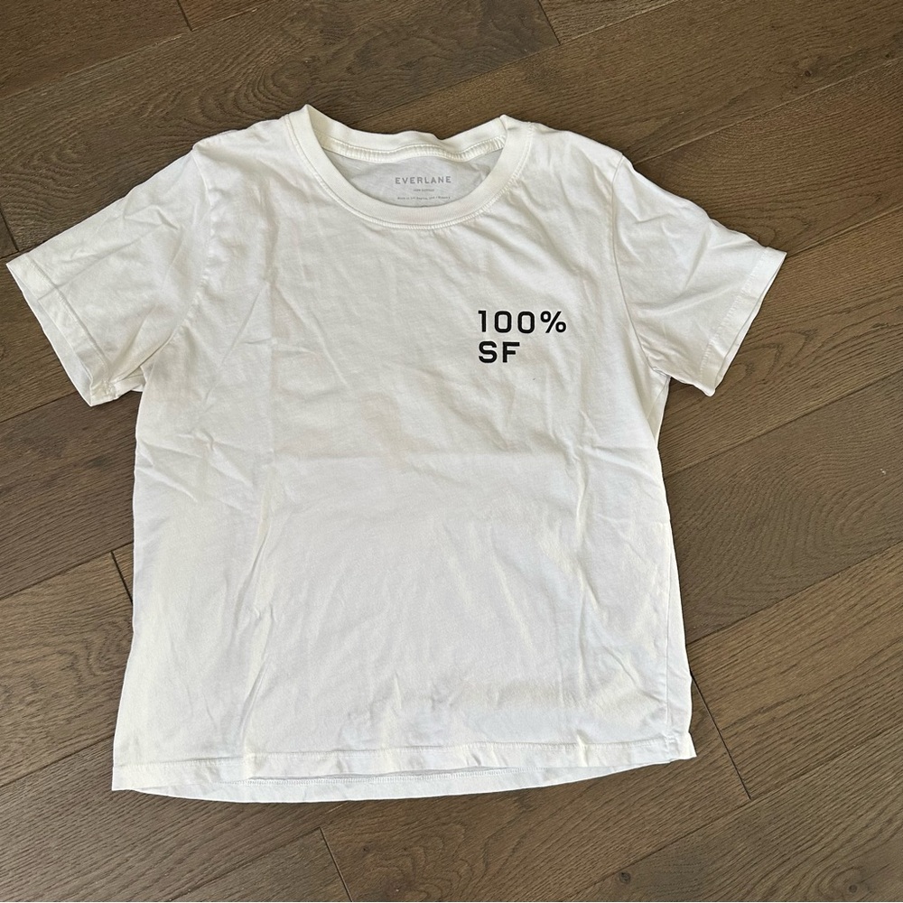 Everlane 100% SF White Tee Size Small